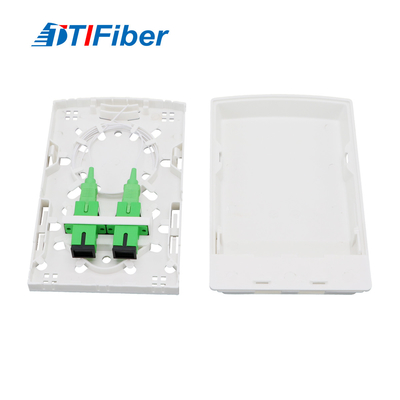 2 adaptador Mini Fiber Rosette Box For FTTH dos portos SC/APC