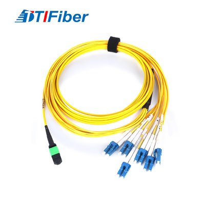 O remendo da fibra ótica de MPO cabografa 12 o tipo da fita do núcleo MPO-LC