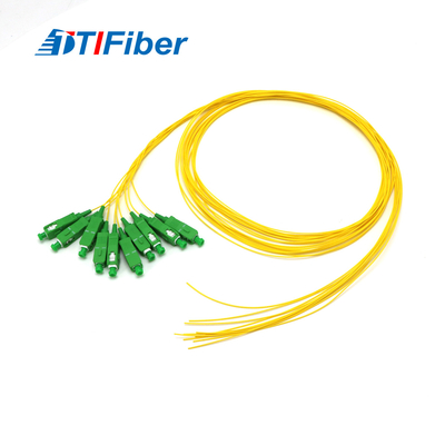 da trança simples do cabo de fibra ótica do SC APC de 0.9mm modo amarelo único