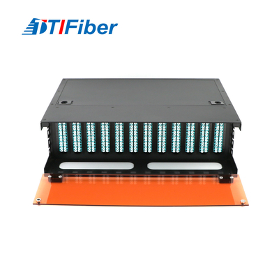 MPO à montagem em rack da caixa de distribuição 3U da fibra ótica do núcleo do LC 144 ODF