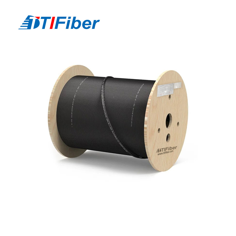 Cabo de fibra óptica 12 núcleo 24 núcleo 48 núcleo SM G652D Diâmetro externo 7,0 mm fio de aço PE cabo de fibra de revestimento preto