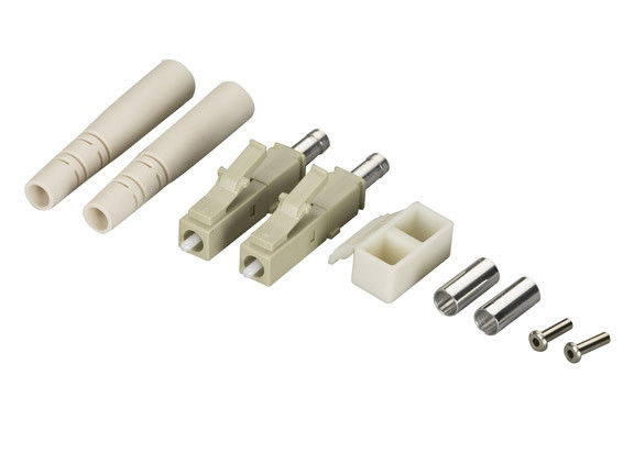 Conector frente e verso liga de zinco/do bronze LC da fibra óptica do st com virola e o grampo cerâmicos