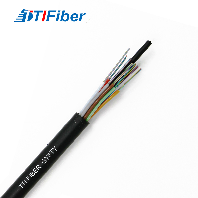 GYFTY exterior 12 24 48 96 cabos óticos da fibra do núcleo G652D com membro de força de FRP